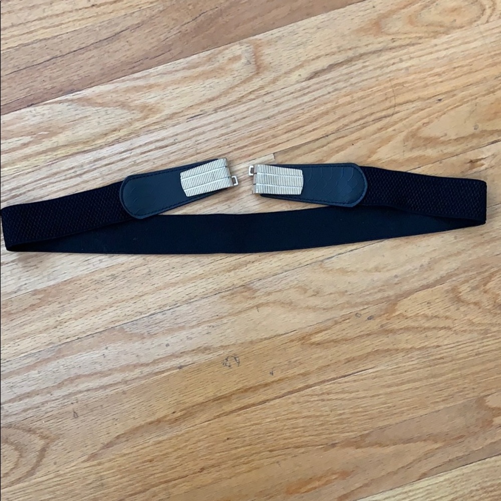 80s Elastic belt with gold buckle